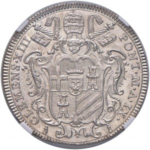 Clement XIII (1758-1769) Testone 1767 A. IX - Munt. 14...