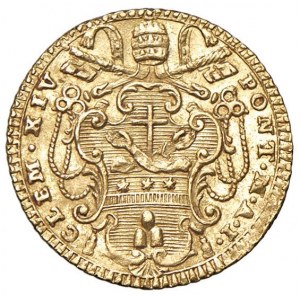 Clemente XIV (1769-1774) Mezzo zecchino 1769 A. I - Mun...