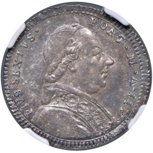 Pio VI (1775-1799) Quinto di scudo 1777 III - Nomisma 5...