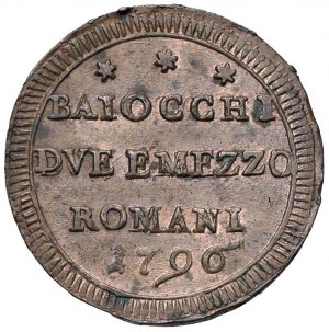 Pius VI (1775-1799) Sampietrino 1796 - Nomisma 134 CU (g...