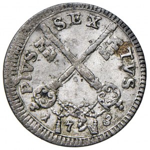 Pio VI (1775-1799) 4 Baiocchi 1793 - Munt. 91 MI (g 2,4...