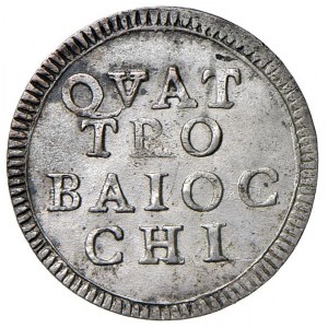 Pio VI (1775-1799) 4 Baiocchi 1793 - Munt. 91 MI (g 2,4...