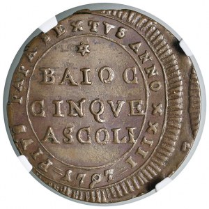Pio VI (1775-1799) Ascoli - Madonnina 1797 A. XXIII - N...