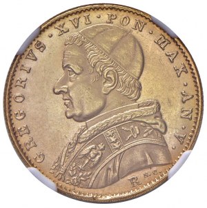 Gregory XVI (1831-1846) 5 Scudi 1835 A. V - Munt. 3I A...