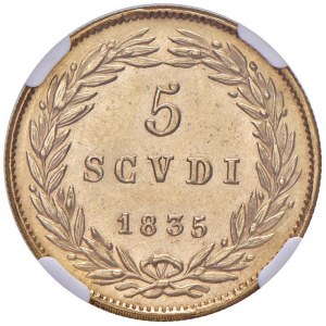 Gregory XVI (1831-1846) 5 Scudi 1835 A. V - Munt. 3I A...