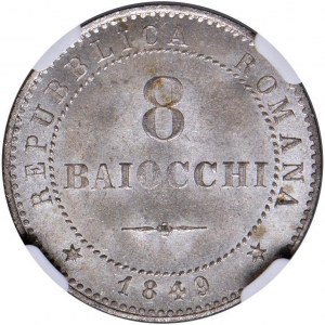 Roman Republic (1848-1849) 8 Baiocchi 1849 - Nomisma...