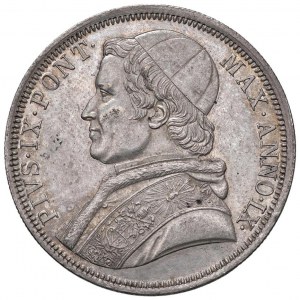 Pius IX (1846-1878) Scudo 1854 A. IX - Nomisma 653 AG (g...