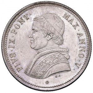 Pius IX (1846-1878) 50 Baiocchi 1850 A. V - Nomisma 657 ...