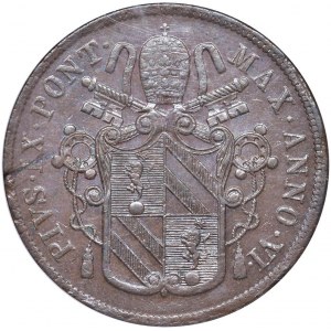 Pio IX (1846-1878) 5 Baiocchi 1851 A. VI - Nomisma 765 ...