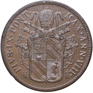 Pio IX (1846-1878) 5 Baiocchi 1854 A. VIII - Nomisma 77...