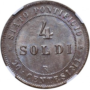 Pio IX (1846-1870) 4 Soldi 1868 A. XXII - Nomisma 896 C...