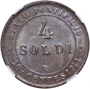 Pius IX (1846-1870) 4 Soldi 1868 A. XXII - Nomisma 896 C...