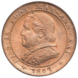 Pio IX (1846-1878) Soldo 1867 A. XXI - Nomisma 904 CU (...