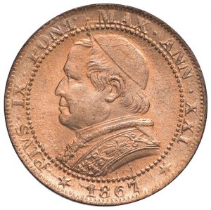 Pius IX (1846-1878) Soldo 1867 A. XXI - Nomisma 904 CU (...