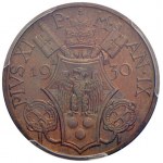 Pio XI (1929-1939) Divisionale 1930: 10, 5, 2 e Lira, 5...
