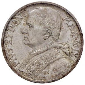 Pie XI (1929-1939) Ensemble divisionnaire 1930 : 10, 5, 2 et Lira, 5...