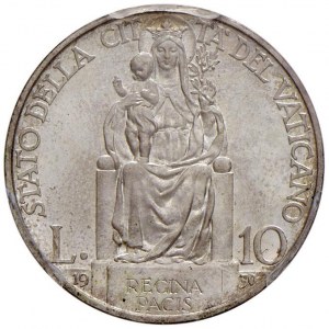 Pie XI (1929-1939) Ensemble divisionnaire 1930 : 10, 5, 2 et Lira, 5...