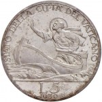 Pio XI (1929-1939) Divisionale 1930: 10, 5, 2 e Lira, 5...