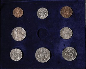 Pie XI (1922-1938) 10, 5, 2 et 1 lires ; 50, 20, 10 et 5 ...