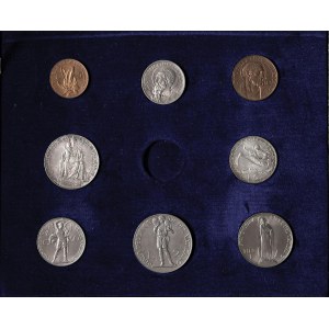 Pio XI (1922-1938) 10, 5, 2 e una lira; 50, 20, 10 e 5 ...