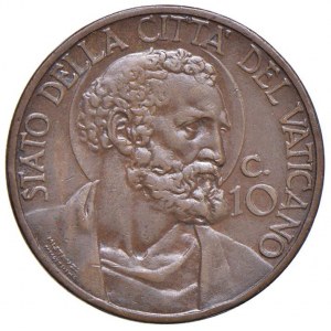 Pius XI (1922-1938) 10 centów 1938 A. XVII - Gig. 74 ...
