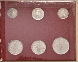 Pio XII (1939-1958) Seria di prova in argento 1951 A. X...