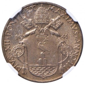 Pio XII (1939-1958) 10 Centesimi 1941 A. III - CU In sl...