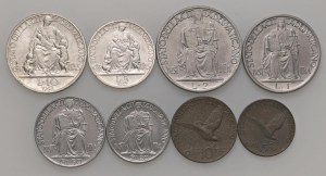 Pius XII (1939-1958) 10, 5, 2 and 1 Lira, 50, 20, 10 and 5...