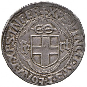 Carlo I (1482-1490) Testone sigla GG - MIR 265 AG (g 9,...