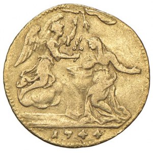 Karel Emanuel III (1730-1755) Mezzo Zecchino 1744 - č...