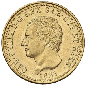 Charles Felix (1821-1831) 80 Lire 1825 G - Nomisma 524 A...