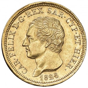 Carlo Felice (1821-1831) 80 Lire 1828 G - Nomisma 528 A...