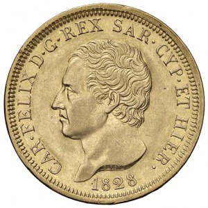 Charles Felix (1821-1831) 80 Lire 1828 T - Nomisma 528 A...