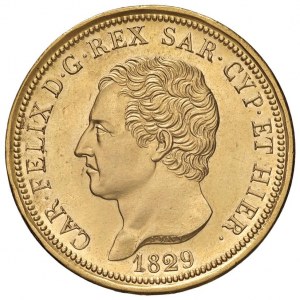 Charles Felix (1821-1831) 80 Lire 1829 G - Nomisma 531 A...