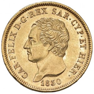 Carlo Felice (1821-1831) 80 Lire 1830 G - Nomisma 532 A...