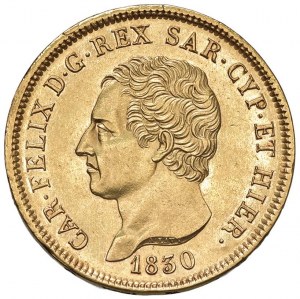 Carlo Felice (1821-1831) 80 Lire 1830 G - Nomisma 532 A...
