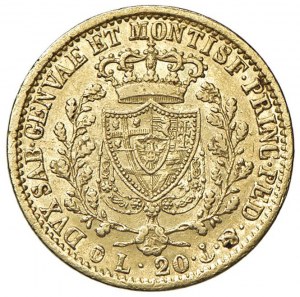 Charles Felix (1821-1831) 20 Lire 1827 G - Nomisma 547 A...