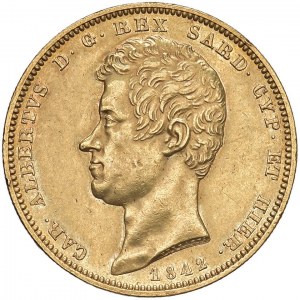 Charles Albert (1831-1849) 100 Lire 1842 T - Nomisma 633...