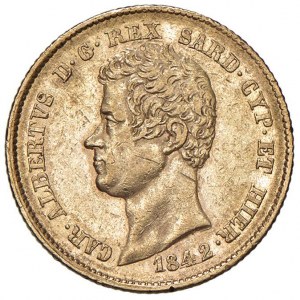 Charles Albert (1831-1849) 20 Lire 1842 G - Nomisma 655 ...
