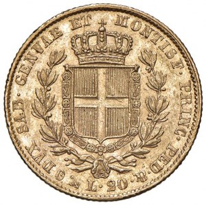 Charles Albert (1831-1849) 20 Lire 1842 G - Nomisma 655 ...