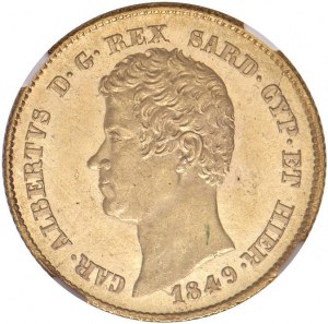 Charles Albert (1831-1849) 20 Lire 1849 G - Nomisma 665 ...
