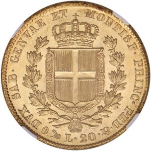 Charles Albert (1831-1849) 20 Lire 1849 G - Nomisma 665 ...