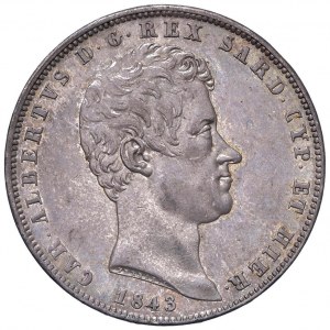 Carlo Alberto (1831-1849) 5 Lire 1843 G - Nomisma 696 A...