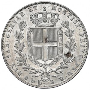 Charles Albert (1831-1849) 5 Lire 1848 G - Nomisma 702 A...