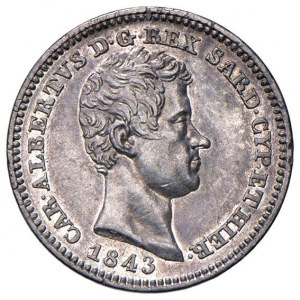Charles Albert (1831-1849) 50 centów 1843 T - Nomisma...