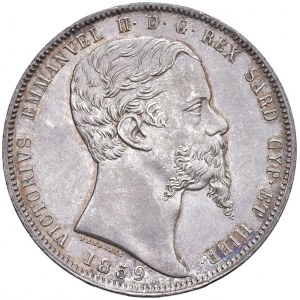 Victor Emmanuel II (1849-1861) 5 Lire 1859 G - Nomismus...