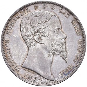 Vittorio Emanuele II (1849-1861) 5 Lire 1859 G - Nomism...
