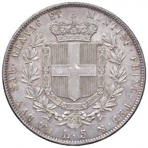 Vittorio Emanuele II (1849-1861) 5 Lire 1859 G - Nomism...