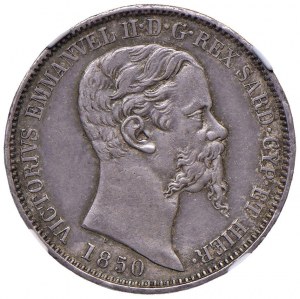 Victor Emmanuel II (1849-1861) 2 Lire 1850 T - Nomism...