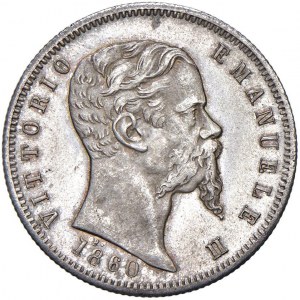 Victor Emmanuel II elected king (1859-1861) 2 Lire 1860 ...